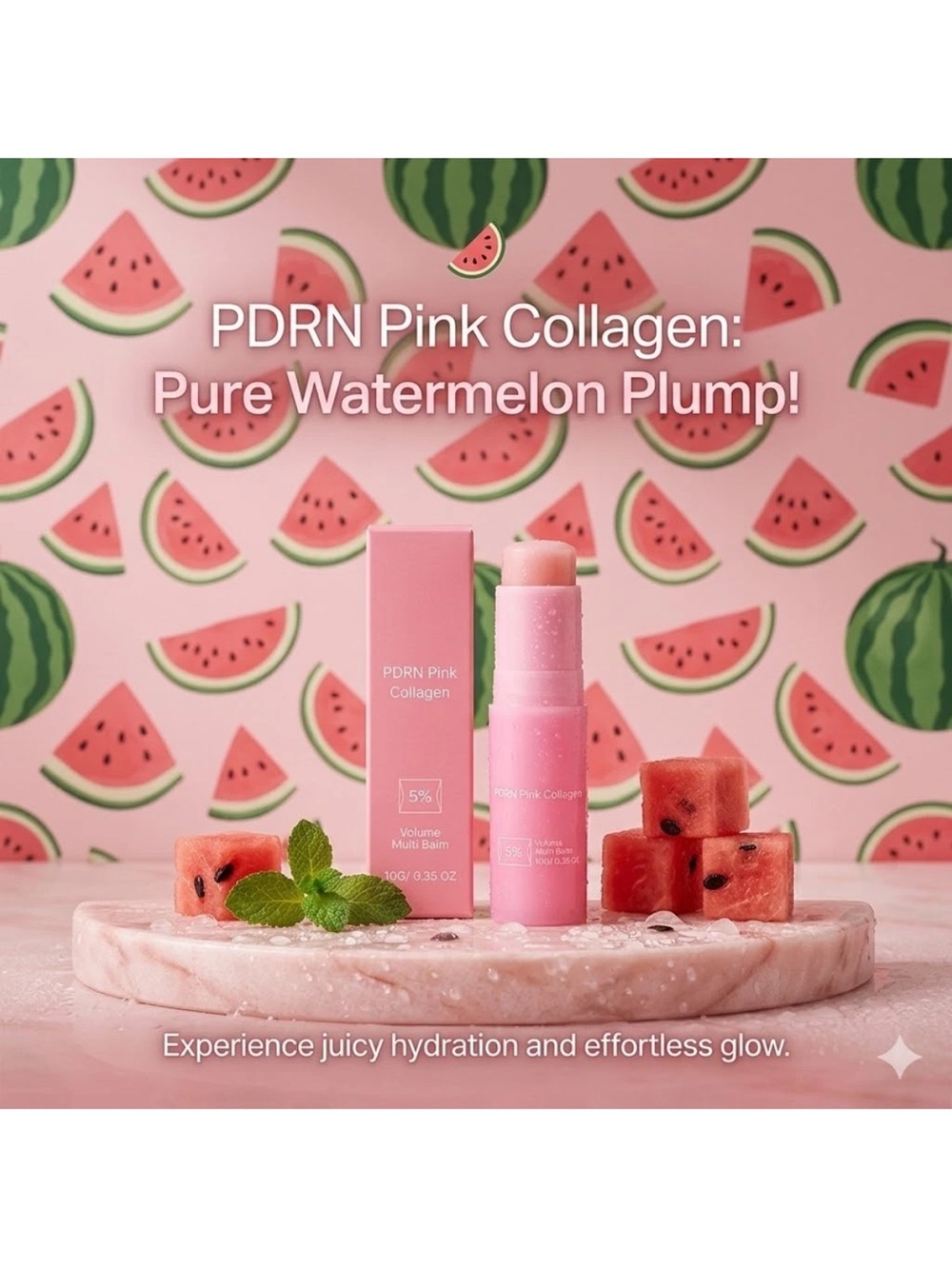 PDRN Pink Collagen Hydrating Multi Balm Stick Moisturizer Korean Beauty